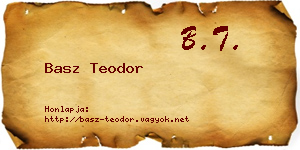 Basz Teodor névjegykártya